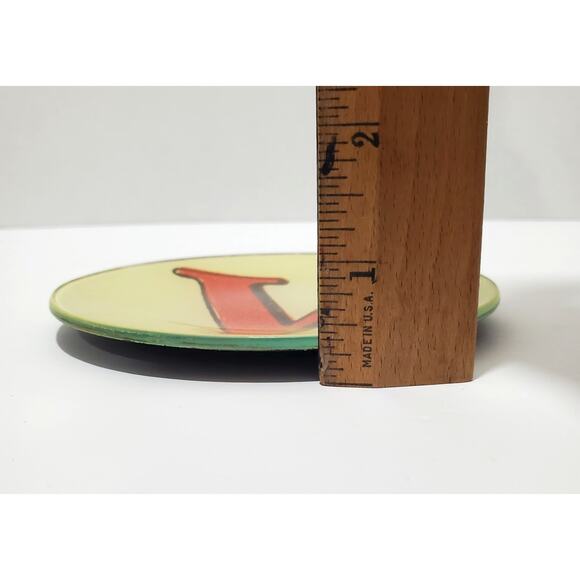 Vtg John Derian Target Decopauge Letter "V" Plate Coaster READ - Picture 9 of 10